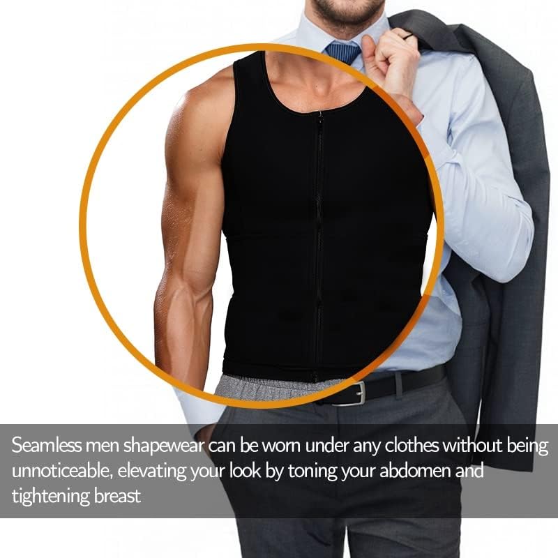 BBSJ Мъжки Утягивающий жилетка за корекция на фигурата, риза за отслабване, спортна жилетка за сауна, Компресиране на майк, Коригиращото