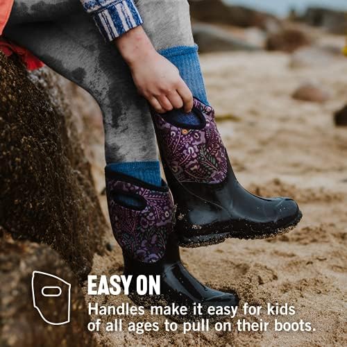 BOGS Унисекс-Детски Обувки за момчета и момичета York с водоустойчива изолация от гума и неопрен, Непромокаеми Зимни обувки