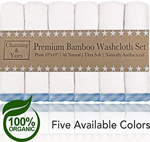Channing & Yates - Детски гъба премиум клас- (6 опаковки) Бамбукови органични кърпички за миене на деца - 2 пъти по-дебела и по-мека