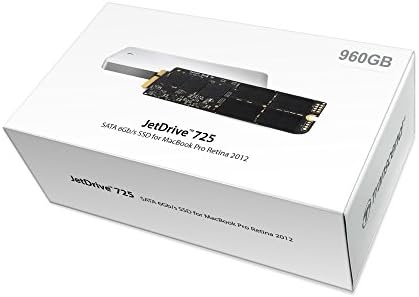 Комплект обновяване на твърдотелно устройство Transcend 960GB JetDrive 725 SATAIII 6 gb / s за MacBook Pro 15с Retina дисплей,