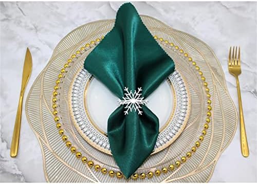 WSSBK Deco Кърпа Златна Обтегач за Салфетки за Празнични Партита Вечеря Сватбен Банкетна Маса