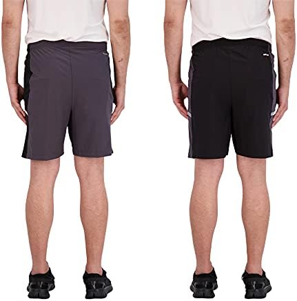 Мъжки Спортни къси панталони Unipro с джобове 2 Опаковки Quick Dry 7' Running Short за мъжки тренировки и спорт