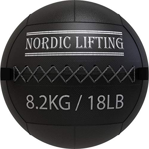 Nordic Lifting Wall Ball с тегло 18 кг, в комплект с Обувки Venja, Размерът на 7 - Бял