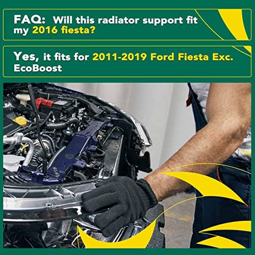 Смяна опора на радиатора YHTAUTO възли за Ford Fiesta 2011-2019, Само L4 1.6 L, Референтната група Ядро на радиатора за