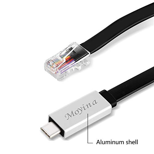 Кабела на конзолата Moyina USB C от C USB кабел RJ-45 с чип FTDI, незаменим аксесоар рутери / суичове Cisco, NETGEAR, Ubiquity, TP-Link