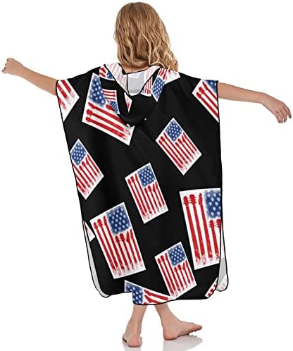 Кърпа с качулка във формата на Китара WEEDKEYCAT с Флага на сащ за Деца, Меко Банное Плюшевое Кърпа с Качулка за Басейна, на