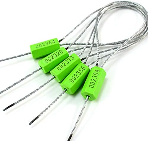 Leadseals (R) 100 Защитни кабелни уплътнения С номера, етикети за защита от неоторизиран достъп, Херметически затворени стоманени
