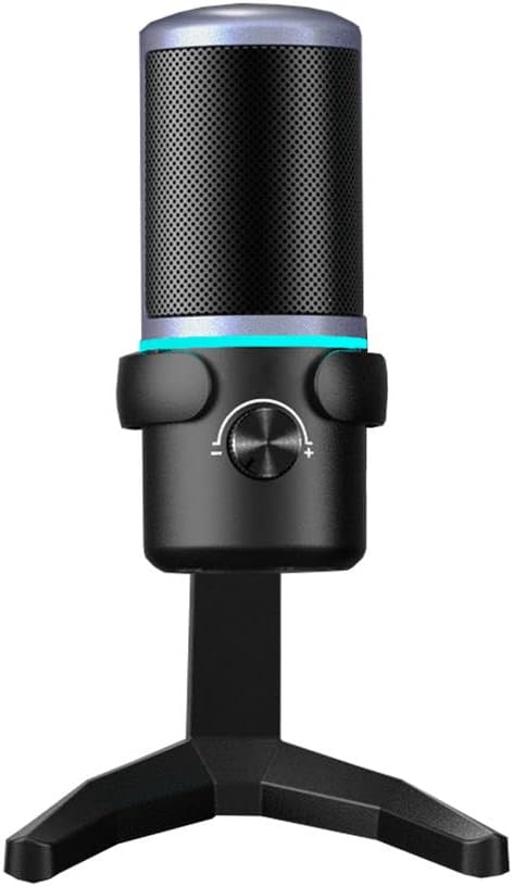 JOUNIVO USB Компютърен микрофон JV605 PRO с бутон за изключване на звука и регулатор на силата на звука Съвместим с настолни КОМПЮТРИ,