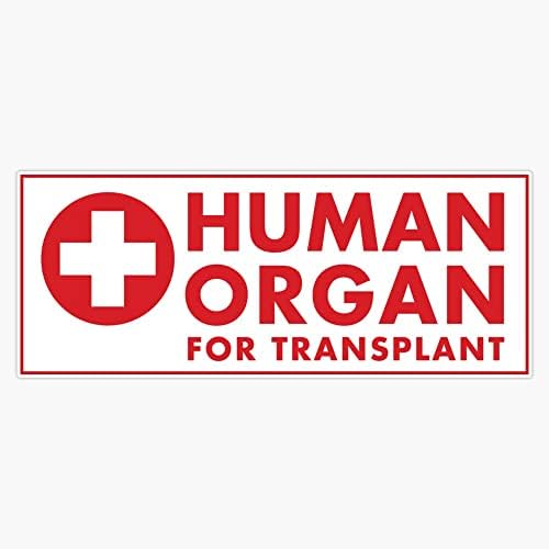 Човешкият орган за трансплантация [Rx-Rb] Стикер Vinyl Стикер на бронята с Дебелина 6 Mils - Размер 5