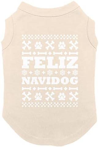 Feliz Navidog - Испанска Коледна тениска с изображение на куче, Дядо Коледа (Тъмно Сиво, 3X-Large)