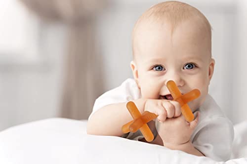 Играчки за никнене на млечни зъби Moonjax от естествен каучук - Детски прорезыватели за бебета, малки деца по-малки деца, Новородени,