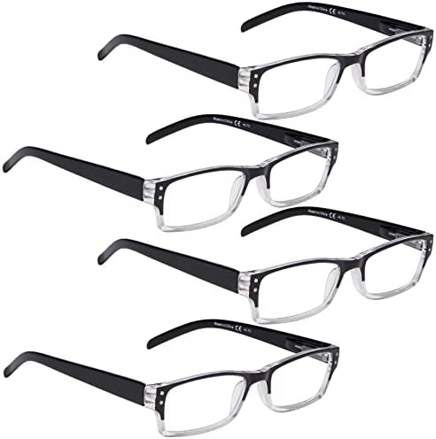 LUR 3 опаковки на метални очила за четене в полукръгла рамка + 4 опаковки класически очила за четене (само 7 двойки ридеров + 2,00)