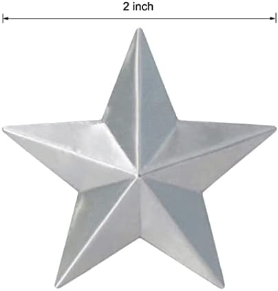 ZNCO 55 БР. на едро Непълни метални Амбарные Звезди за Бродерия, Поцинковани Сребристи Метални Звезда без дупка за Декориране
