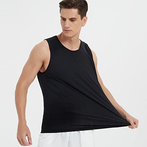 Мъжки Тениски Pilamor (2 опаковки), Ризи без ръкави за мъже фитнес, бързо съхнещи Тениски за фитнес зала за мъже