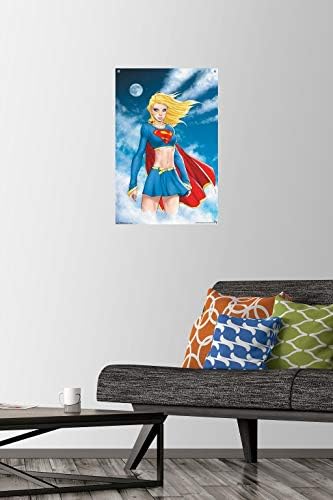 DC Comics - Супергерл - Плакат с Облаците на Стената с Бутони