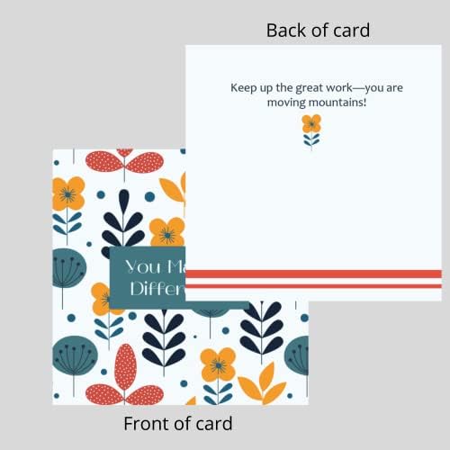 Вдъхновяващи картички Dessie 60 You Make a Difference с конвертами и съответните уплътнения. 60 Мотивационни и рекламни картички с размер