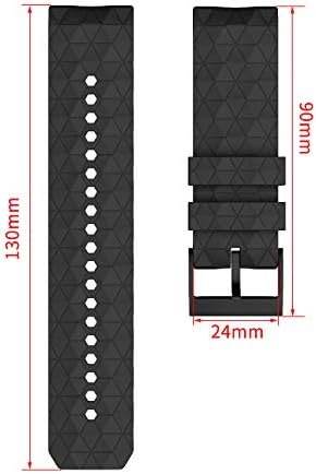 MCXGL Подмяна на быстроразъемного гумена каишка за Suunto 9 Baro Мед, 24-мм смарт каишки за часовници от серията Spartan