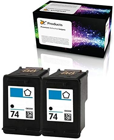 OCProducts Подмяна Подправена с касетата с мастило за HP 74 за принтери Officejet J6480 Photosmart C4400 C4380 C4500 Deskjet D4260 (2