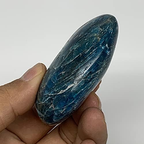 Ватангемы 119,6 г, 2,6 x 1.8 x1, Синята Апатитовый Палмова камък, Рейки, Метафизичен камък, от Мадагаскар, B16369