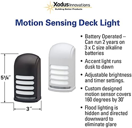 Led осветление на палубата и стълби Xodus Gardena BL775D с активирането на движение на батерии, За външна или вътрешна употреба, Устойчив