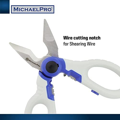 MichaelPro MP010025 6 Ножица за електротехници от неръждаема стомана | Тежки Универсална ножица | За рязане на кабели и меки кабели в Защитна
