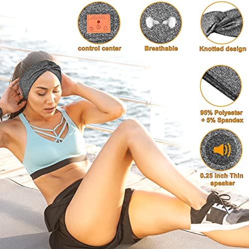 BULYPAZY Sleep Bluetooth Слушалки-лента за глава за жени, Уютни Безжични Слушалки с HD Тонколони и Узловатым дизайн за Йога тренировки, Бягане, спорт, подаръци