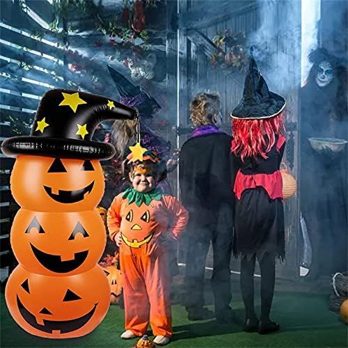 Надуваема Тиква-Неваляшка за Хелоуин, Шапка на Вещица за декор за Хелоуин, Надуваема Модел на Духа за Хелоуин, за Външна Украса на Двора