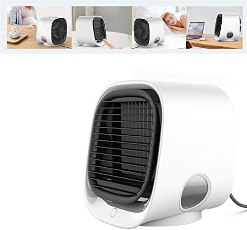 SYKSOL GUANGMING - Преносим вентилатор-хладен въздух, 3 скорости, USB, 7 цвята, led лека нощ, Мини-Вентилатор за климатик, Овлажнител