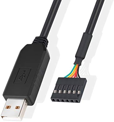 DTech FTDI USB към TTL Сериен кабел-адаптер 3.3 В 6-пинов конектор със стъпка 0,1 инча с клъстер жак UART IC FT232RL Чип Windows