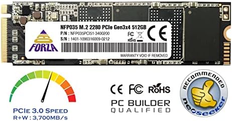 Нео Forza NFP035 2000 Mbit/M. 2 2280 512 GB PCIe 3,0x4 с вътрешен един карам NVMe 1.3 3D NAND SSD NFP035PCI51-3400200