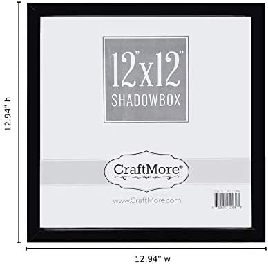 CraftMore 12x12 Сивата кутия за сенки с Подложка за снимки с размер 8x8
