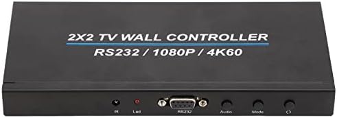 Видеостенный контролер Luqeeg 2x2, 4K, HDMI 1920x1080P 60HZ, 4-канален стенен контролер за телевизор, процесор с дистанционно управление за заплитането на 4 телевизори, наблюдение