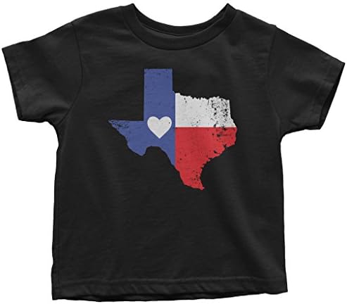 Тениска за деца с флага на щата Тексас Threadrock Kids с Сърце