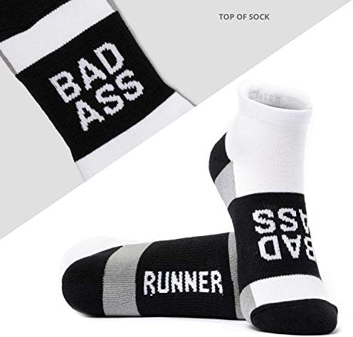 Вдъхновяващи спортни чорапи за джогинг Gone For a Run | Дамски Плетени чорапи с Дълбоко деколте | Вдъхновяващи лозунги | Повече от 25 стилове
