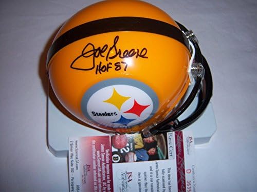 Мини-каска Joe Greene Стийлърс с автограф от Jsa/coa - Мини-каски NFL с автограф