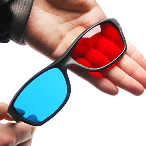 2 Парчета Червено-Синьо-3D Очила, Очила за 3D филми, Очила за гледане на 3D филми за компютър, монитори, телевизори, Проектори