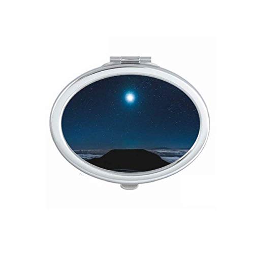 Луна В Нощното Небе Арт Деко Подарък Модерно Огледало Портативен Сгъваем Ръчен Грим Двойни Странични Очила