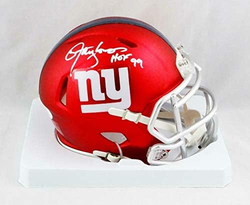 Лорънс Тейлър подписа мини-каска New York Giants Blaze с /HOF-JSA Auth W * Мини-каски NFL с бели автограф