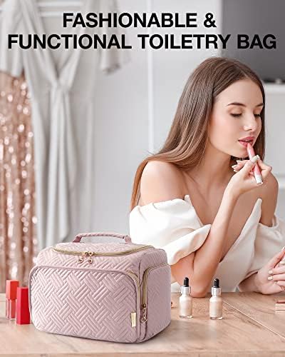 Голяма чанта за тоалетни принадлежности BAGSMART за жени, Косметичка-Органайзер с дръжка, чанта за тоалетни принадлежности, Аксесоари за