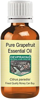 Devprayag Чисто Етерично масло от грейпфрут (Citrus paradisi) Парна дестилация 100 мл (3,38 унция)