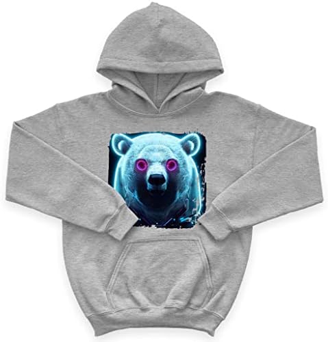 Детска hoody от порести руно с шарките на полярна мечка - Детска hoody в стил научна фантастика - Hoody с художествен принтом