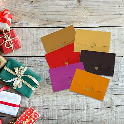 Мини-пликове PATIKIL, 20 опаковки малки притежателите на карти за подаръци, ретро пликове с бизнес-покани под формата на златни сърца на