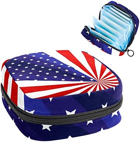Периодичната Чанта, Чанта За Съхранение на Хигиенни Кърпички, Държач за Периодичната уплътнения, Косметичка, Американски Флаг