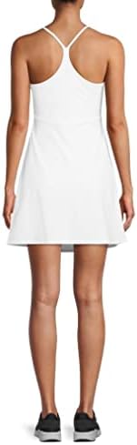 Женствена рокля за активни тренировки с подплата под шорти с Два Странични джоба (Active, Performance, Малък, Бял)