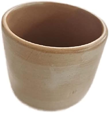 Керамична чаша roro 3,5 ръчно изработени от каолиновой глина с недовършена долната страна и естествен глиняным цвят, Комплект