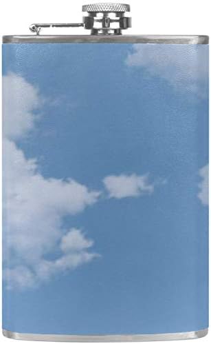 Фляжка за алкохол от Неръждаема Стомана Запечатани с Фуния 7,7 унция в Кожа Джоба една Чудесна Идея за подарък Фляжка - Big Wheel