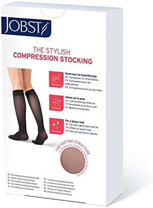 Компресия чорапи JOBST UltraSheer, 30-40 мм hg. супена с Височина до коляното, С отворени пръсти