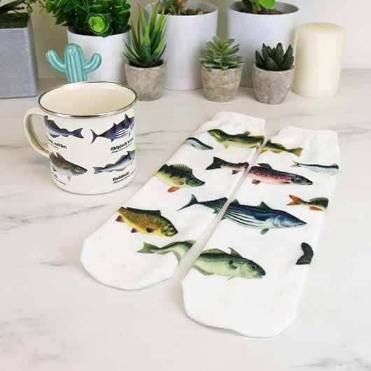 Подаръчен Комплект Емайлирани чаши и Чорапи Republic Fish