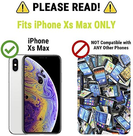 Gear Beast флип-надолу капачката Двоен калъф-книгата е подходяща за iPhone Xs MAX Калъф-портфейл Тънък Защитен калъф от изкуствена