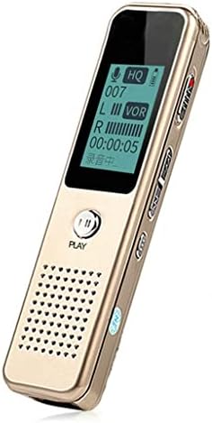 Портативен Аудио Рекордер BHVXW, Цифрова Мини Диктофон за запис с функция за защита с парола, MP3 плейър (Размер: 16 GB цвят: сив)
